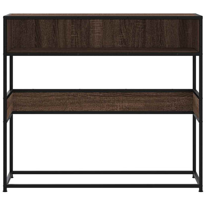 Tavolo Consolle Rovere Marrone 90x35x80 cm Legno Multistrato