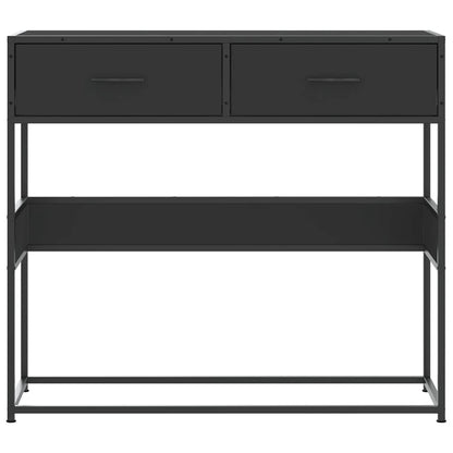 Tavolino Consolle Nero 90x35x80 cm in Legno Multistrato