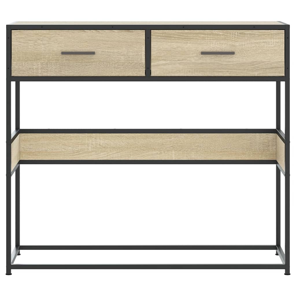 Tavolo Consolle Rovere Sonoma 90x35x80 cm in Legno Multistrato