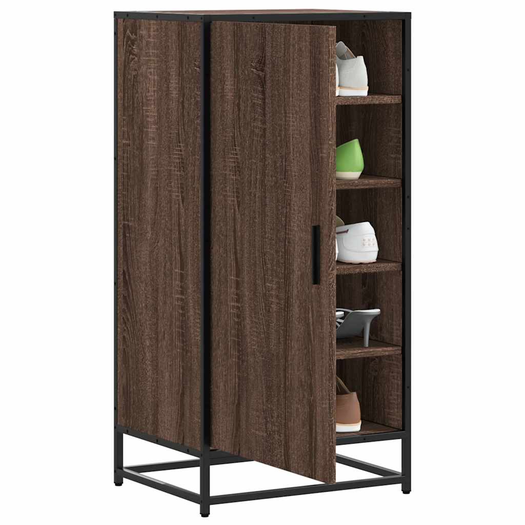 Scarpiera Rovere Marrone 48x38x97,5 cm in Legno Multistrato
