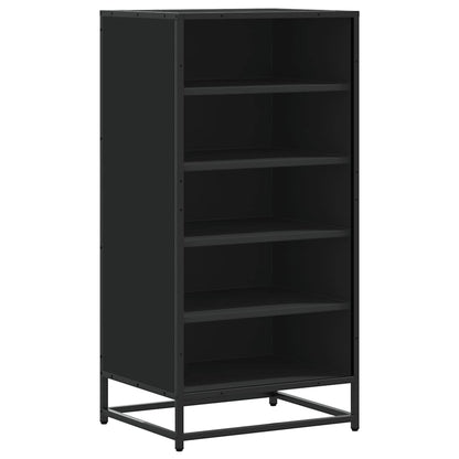 Scarpiera Nera 48x38x97,5 cm in Legno Multistrato