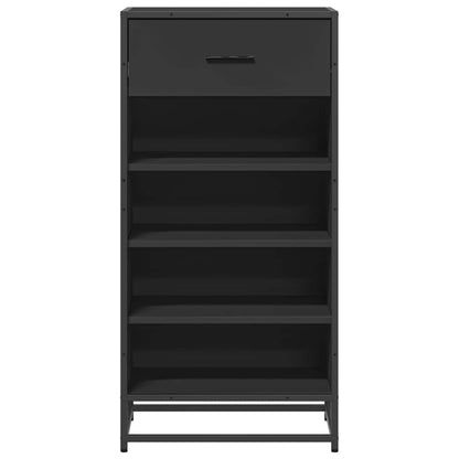 Scarpiera Nera 48x38x97,5 cm in Legno Multistrato