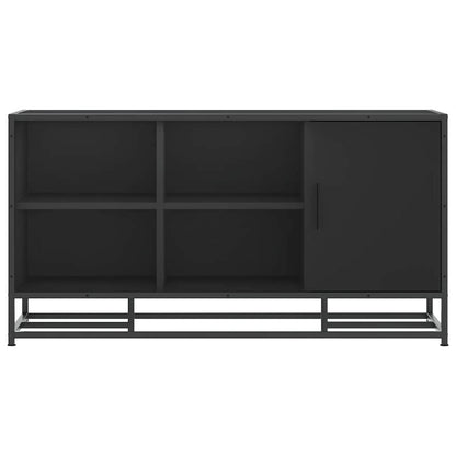 Scarpiera Nera 100x40x53,5 cm in Truciolato e Metallo