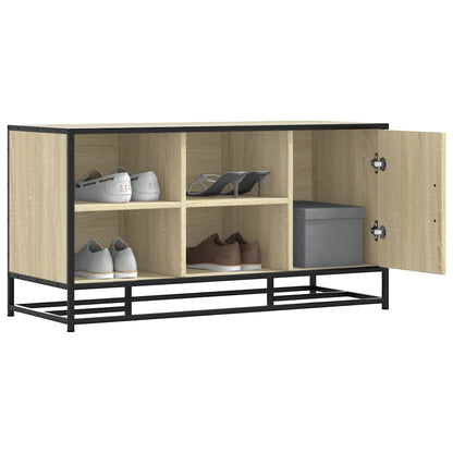 Scarpiera Sonoma Rovere 100x40x53,5 cm in Truciolato e Metallo