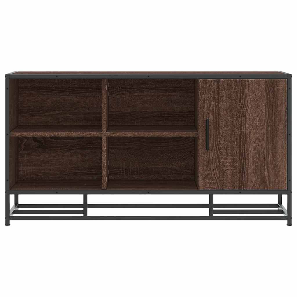 Scarpiera Rovere Marrone 100x40x53,5 cm in Truciolato e Metallo