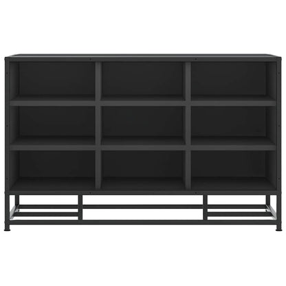 Scarpiera Nera 84x40x53,5 cm in Truciolato e Metallo