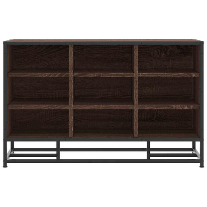 Scarpiera Rovere Marrone 84x40x53,5 cm Truciolato e Metallo