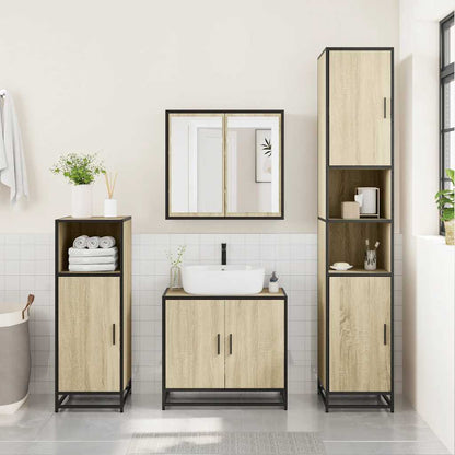 Armadietto Bagno Rovere Sonoma 35x37,5x100 cm Legno Multistrato