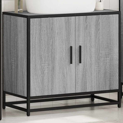 Mobile Lavabo Bagno Grigio Sonoma 65x33x60 cm Legno Multistrato