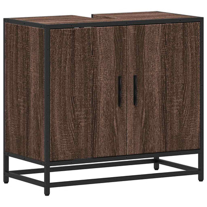 Mobile Lavabo Bagno Rovere Marrone 65x33x60cm Legno Multistrato