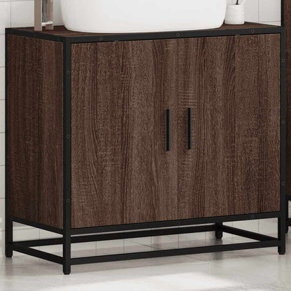Mobile Lavabo Bagno Rovere Marrone 65x33x60cm Legno Multistrato
