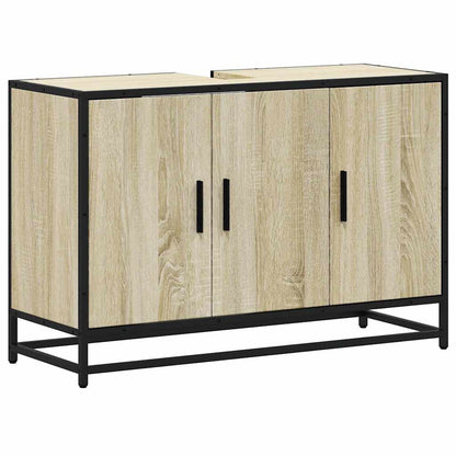 Mobile Lavabo Bagno Rovere Sonoma 90x33x60 cm Legno Multistrato