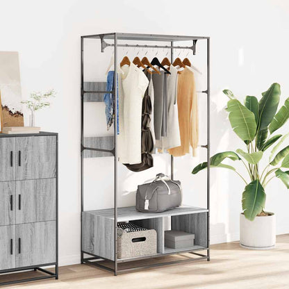 Armadio Grigio Sonoma 90x50x180 cm in Truciolato