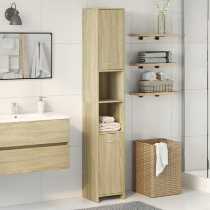 Mobile da Bagno Rovere Sonoma 30x30x183,5 cm Legno tecnico