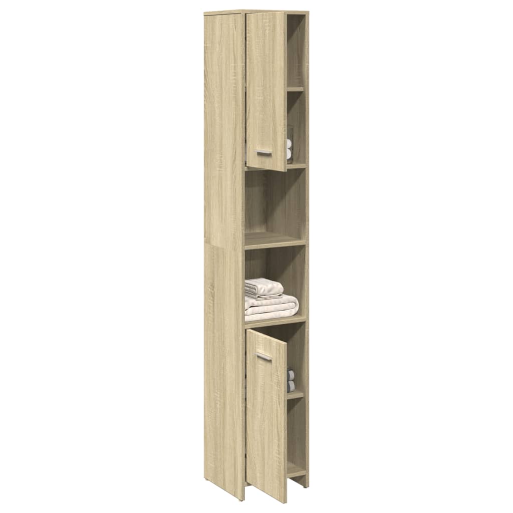 Mobile da Bagno Rovere Sonoma 30x30x183,5 cm Legno tecnico