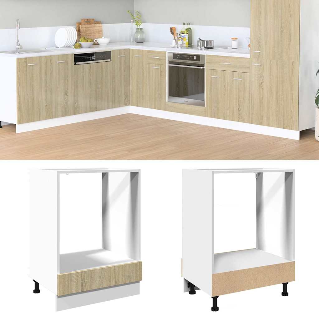 Mobile per Forno Rovere Sonoma 60x46x81,5 cm Legno Multistrato