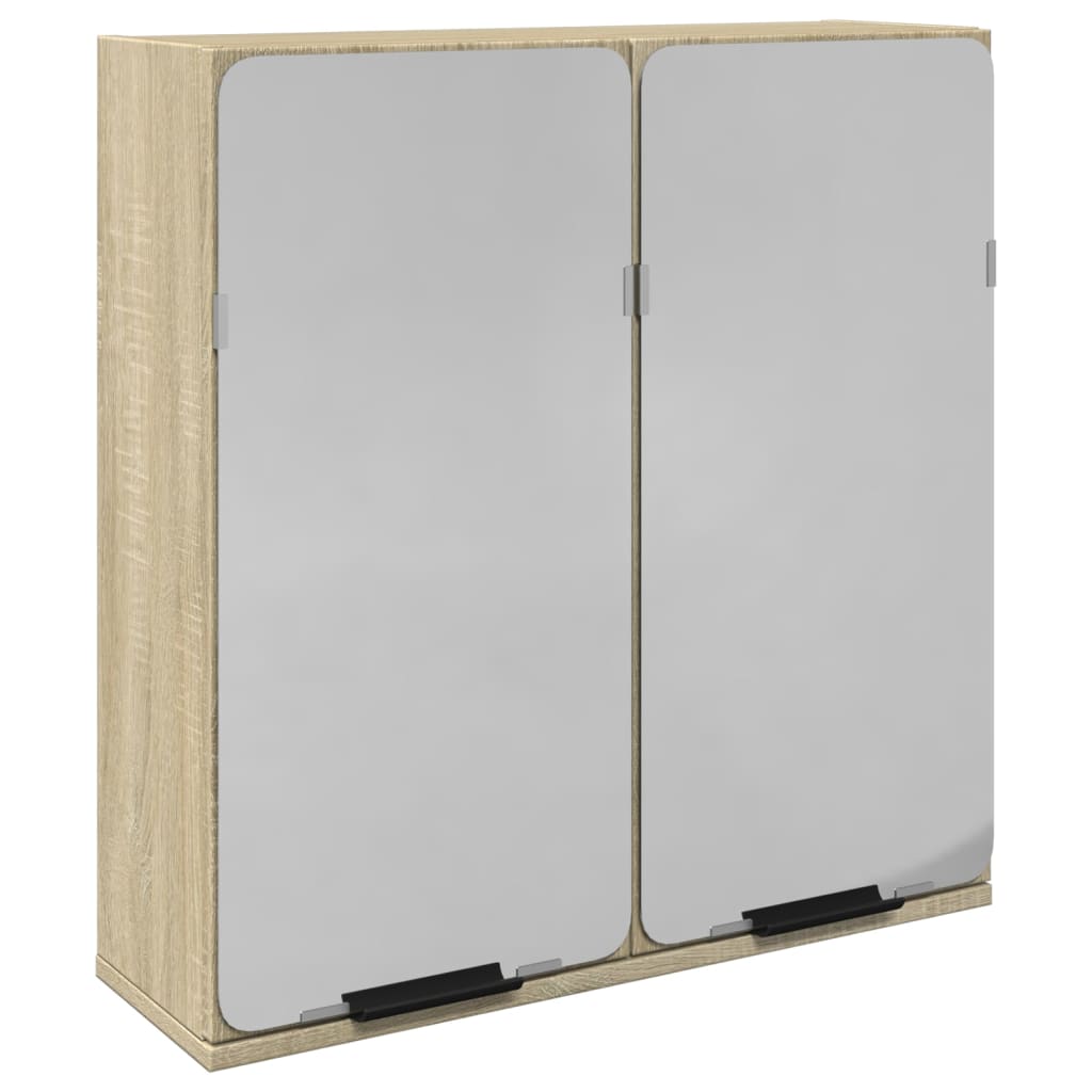 Mobile Bagno con Specchio Rovere Sonoma 64,5x20x66,5 Truciolato