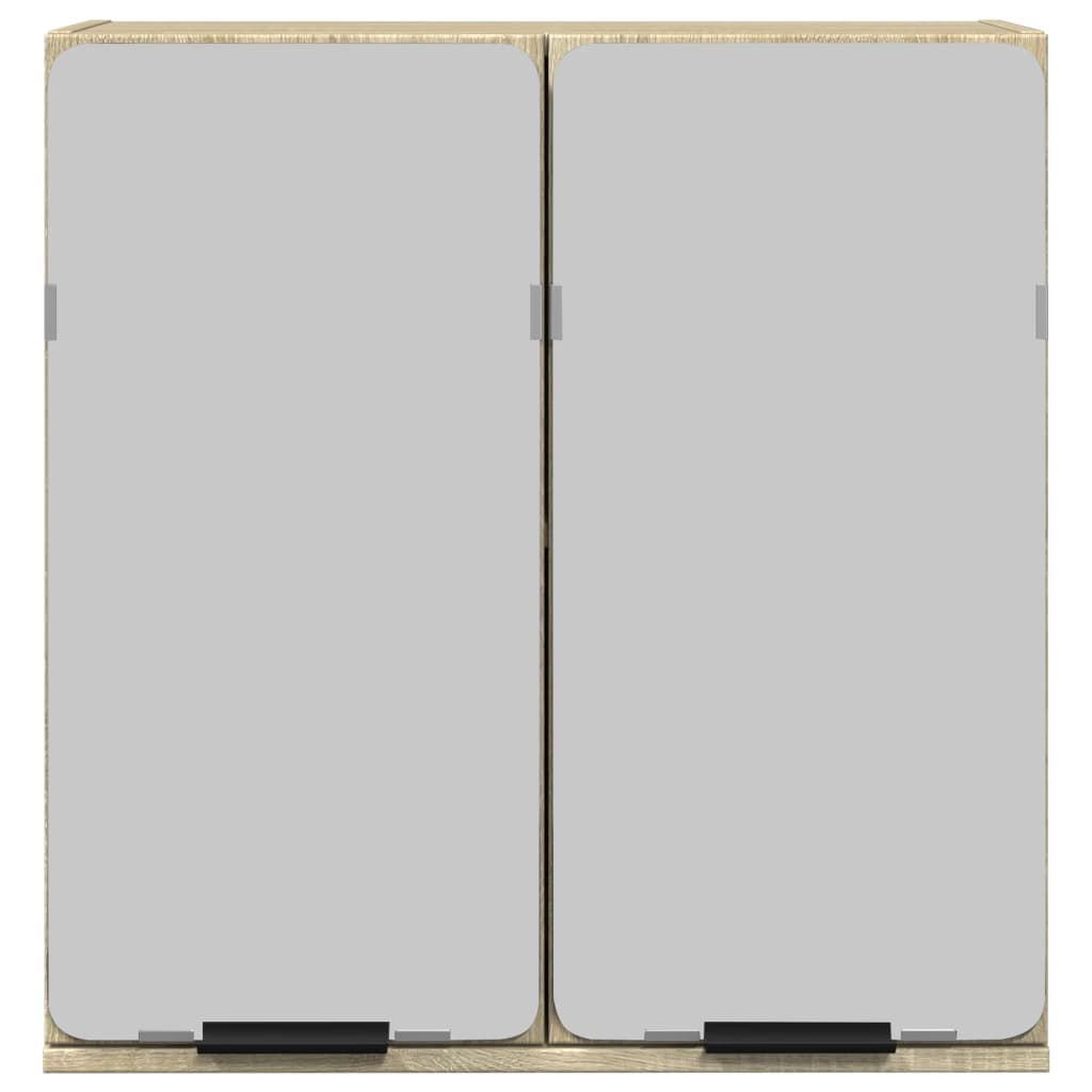 Mobile Bagno con Specchio Rovere Sonoma 64,5x20x66,5 Truciolato