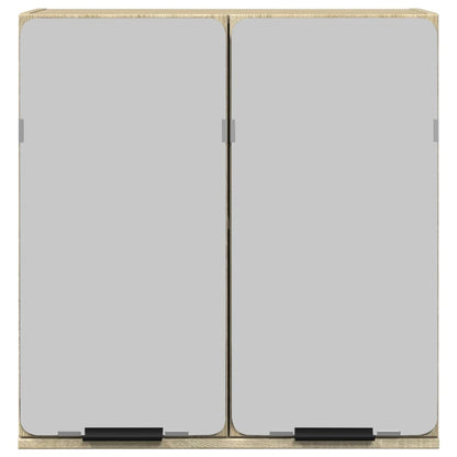 Mobile Bagno con Specchio Rovere Sonoma 64,5x20x66,5 Truciolato