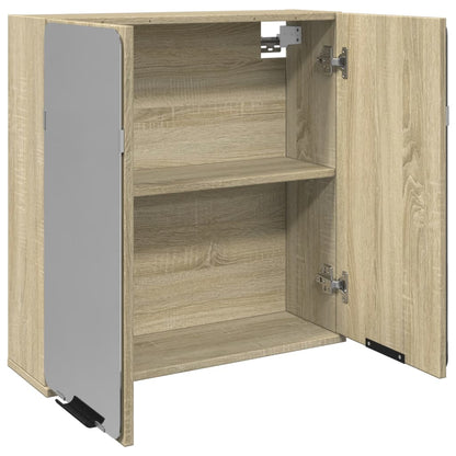 Mobile Bagno con Specchio Rovere Sonoma 64,5x20x66,5 Truciolato