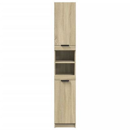 Armadietto da Bagno Rovere Sonoma 32x34x188,5 cm in Truciolato
