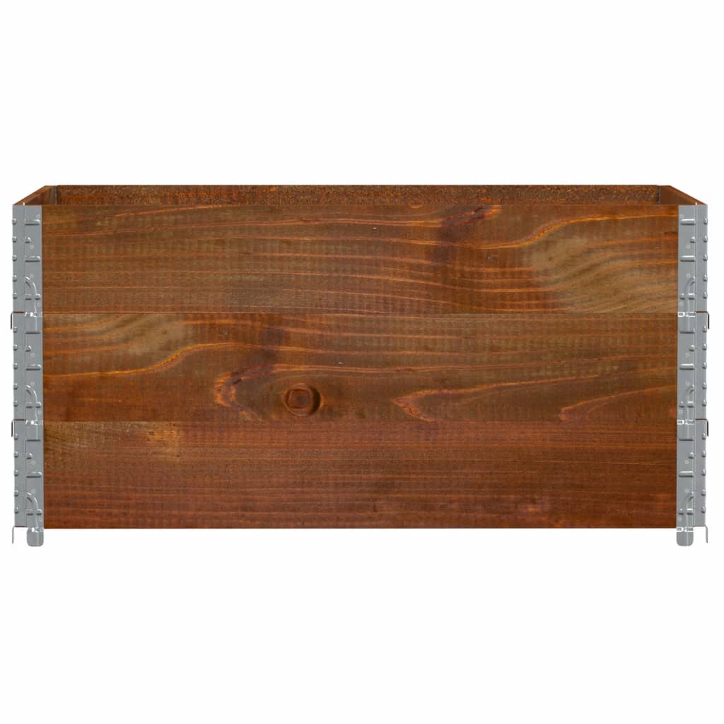 Paretali per Pallet 3pz Marroni 120x80cm Legno Massello di Pino