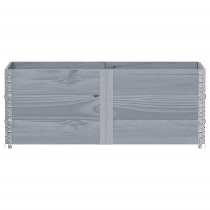 Paretali per Pallet 3pz Grigi 150x50cm Legno Massello di Pino