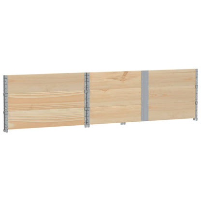 Paretali per Pallet 3 pz 150x100 cm in Legno Massello di Pino