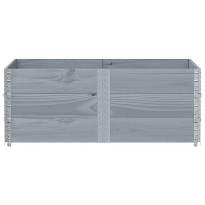Paretali per Pallet 3pz Grigi 150x100cm Legno Massello di Pino