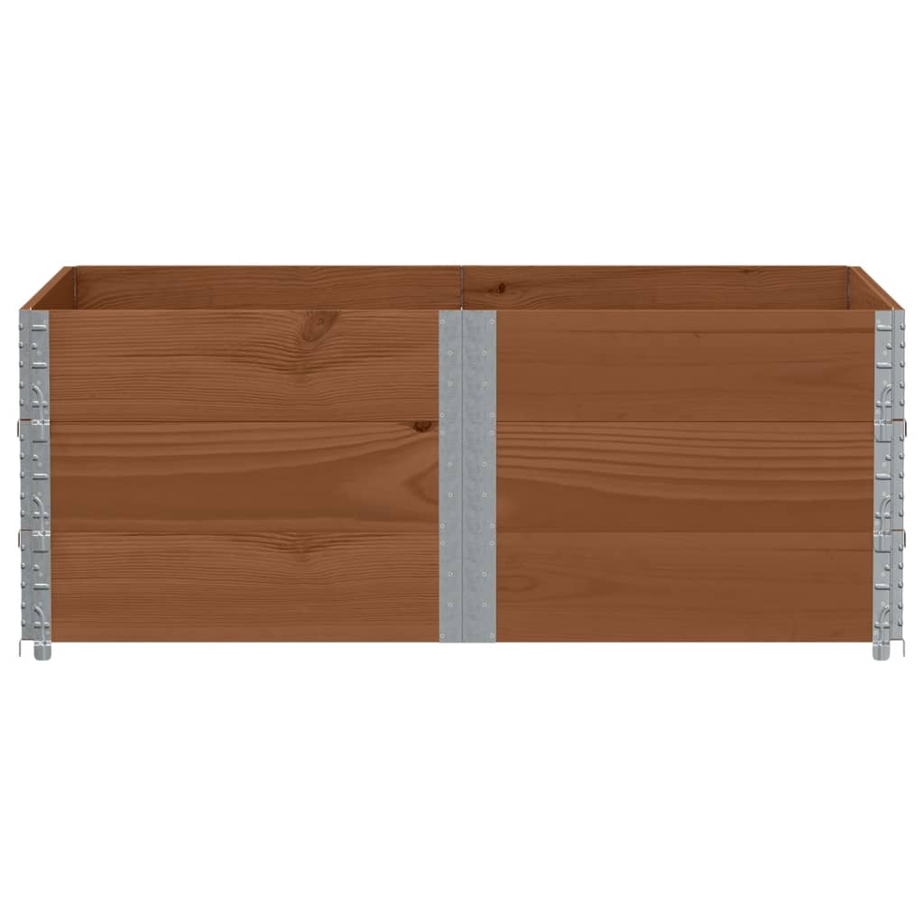 Paretali per Pallet 3pz Marroni 150x100cm Legno Massello Pino