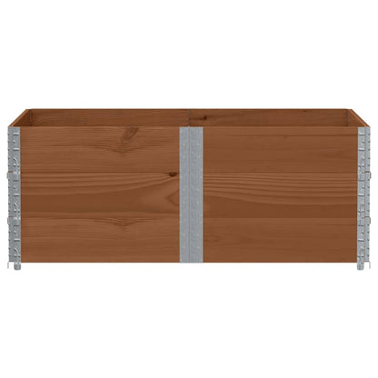 Paretali per Pallet 3pz Marroni 150x100cm Legno Massello Pino