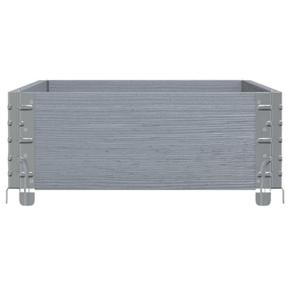 Fioriera da Giardino Grigia 40x40x78 cm Legno Massello di Pino