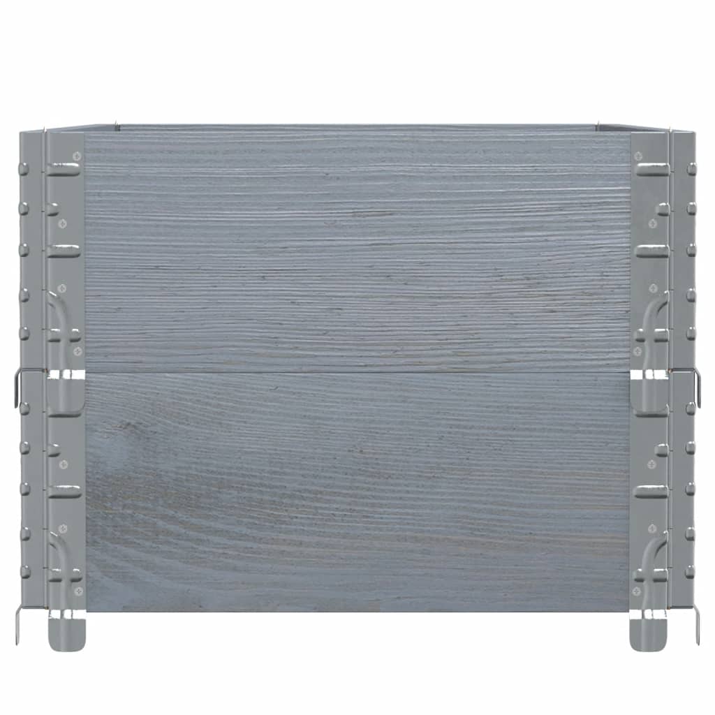Fioriera da Giardino Grigia 40x40x78 cm Legno Massello di Pino