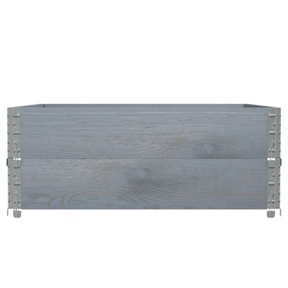 Fioriera da Giardino Grigia 100x100 cm Legno Massello di Pino