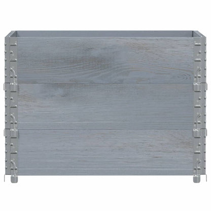 Fioriera da Giardino Grigia 80x60 cm Legno Massello di Pino
