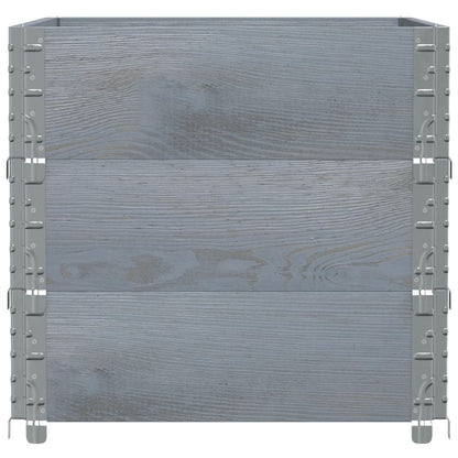 Fioriera da Giardino Grigia 80x60 cm Legno Massello di Pino