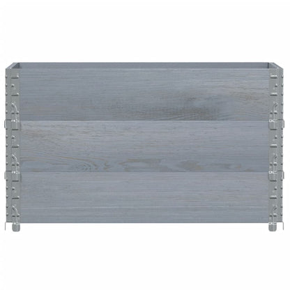 Fioriera da Giardino Grigia 40x40x78 cm Legno Massello di Pino