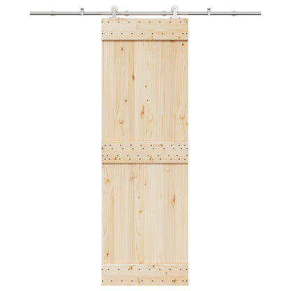 Kit Binari Porta Scorrevole 200 cm Acciaio Inossidabile Argento