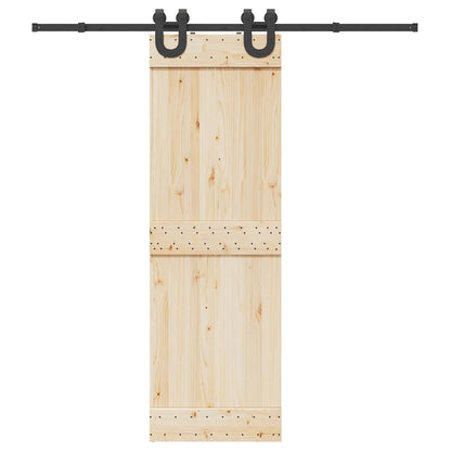 Kit di Binari per Porte Scorrevoli 200 cm Acciaio Nero