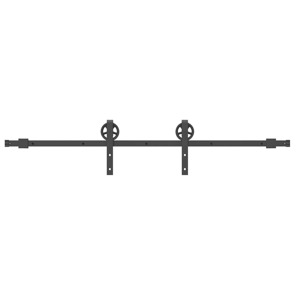 Kit di Binari per Porte Scorrevoli 183 cm Acciaio Nero