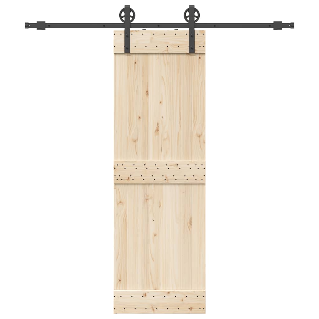 Kit di Binari per Porte Scorrevoli 200 cm Acciaio Nero