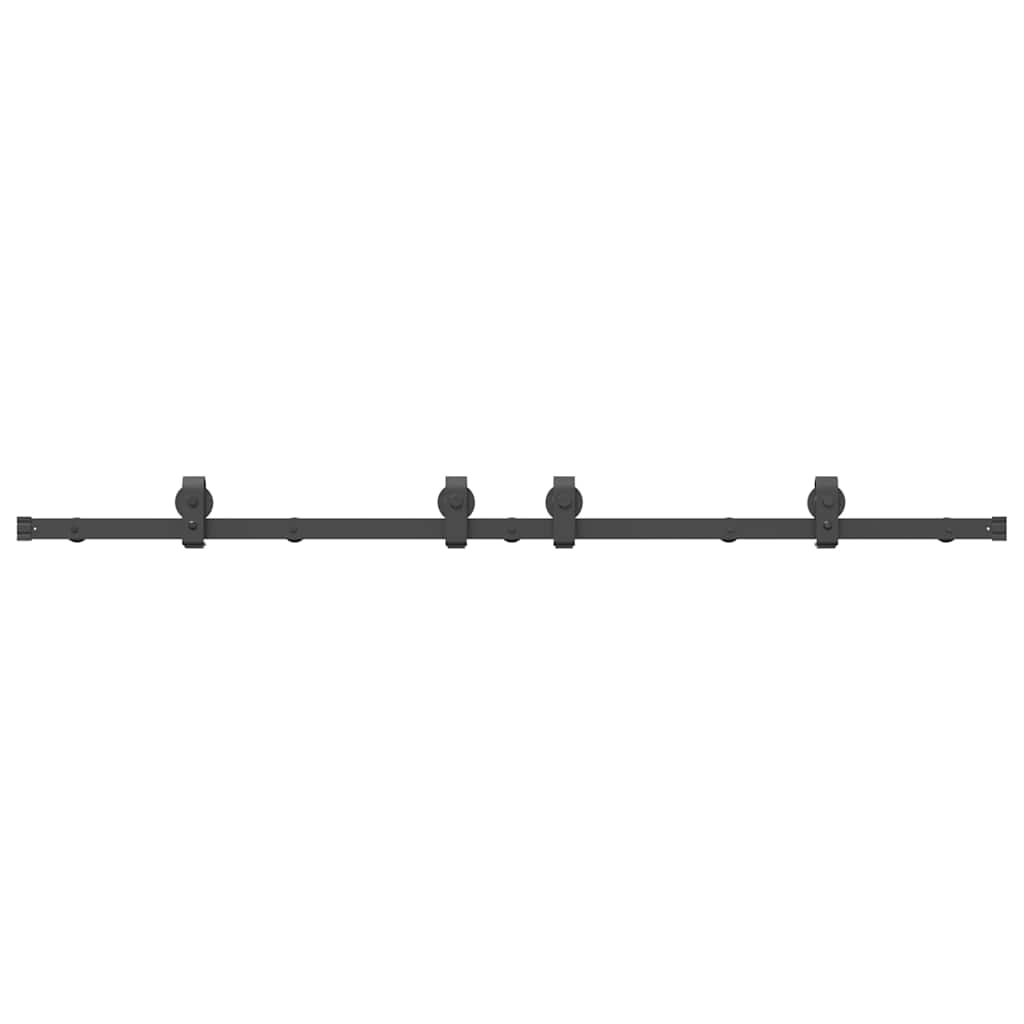 Kit di Binari per Porte Scorrevoli 183 cm Acciaio Nero