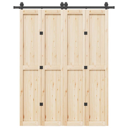 Kit di Binari per Porte Scorrevoli 183 cm Acciaio Nero
