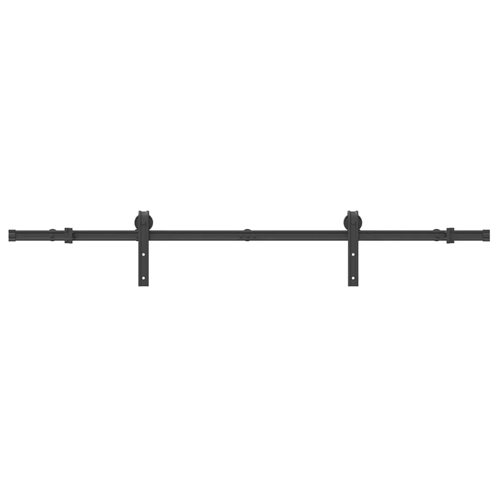 Kit di Binari per Porte Scorrevoli 183 cm Acciaio Nero