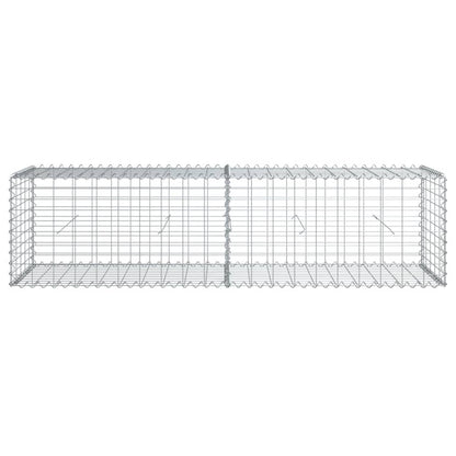 Cesto Gabbione con Copertura 200x50x50 cm Ferro Zincato