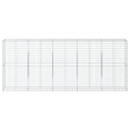 Cesto Gabbione con Copertura 500x50x200 cm in Ferro Zincato