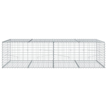 Cesto Gabbione con Copertura 200x100x50 cm Ferro Zincato