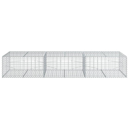 Cesto Gabbione con Copertura 300x100x50 cm in Ferro Zincato