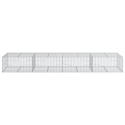 Cesto Gabbione con Copertura 400x100x50 cm Ferro Zincato