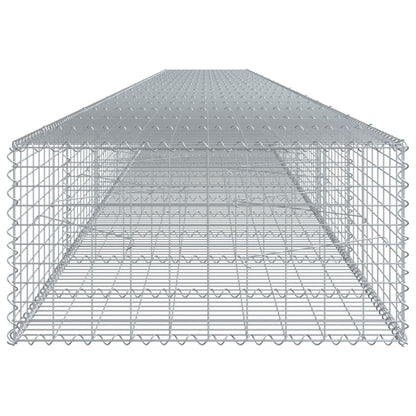 Cesto Gabbione con Copertura 1000x100x50 cm in Ferro Zincato